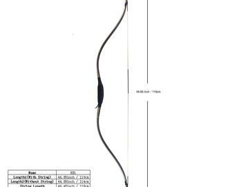 Longbowmaker Black Shadow Korean Style Traditional Horse Bow KB1