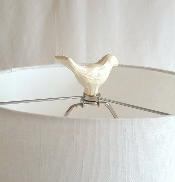 Lamp finial. Ceramic finial. Bird finial. Lamp accessory.
