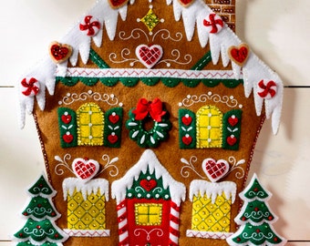 Bucilla Nordic Gingerbread House ~ Felt Advent Calendar Kit 86585 European 2015 DIY