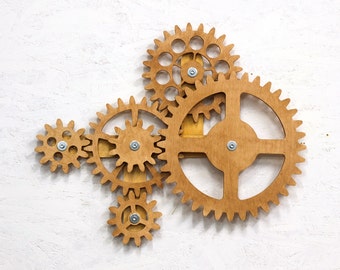 Gear Wall Decor mechanical wall art. kinetic wall art decor. wooden gears wall Gear Wall Decor mechanical wall art. kinetic wall art decor. wooden gears wall