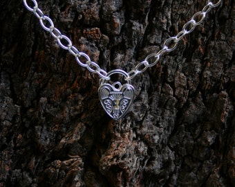 Discrete PERMANENTLY LOCKING Sterling silver Slave Bracelet. Plain or fancy padlock BDSM bracelet. Choose plain or fancy engraved padlock.