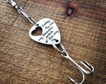 Fishing Lure / Gift for Him / Fishing gift / Dad Lure / Grandpa Lure / Fathers Day Gift / Tackle gift / Hand stamped fishing lure