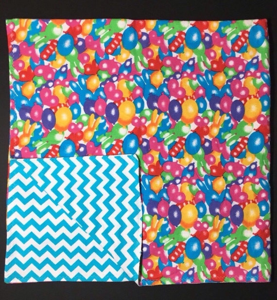 Baby blanket Large double sided flannel by Bowsbandsandbabies