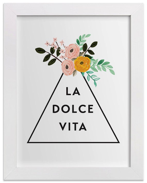La Dolce Vita Sign INSTANT DOWNLOAD wall art by ChamomileDesign