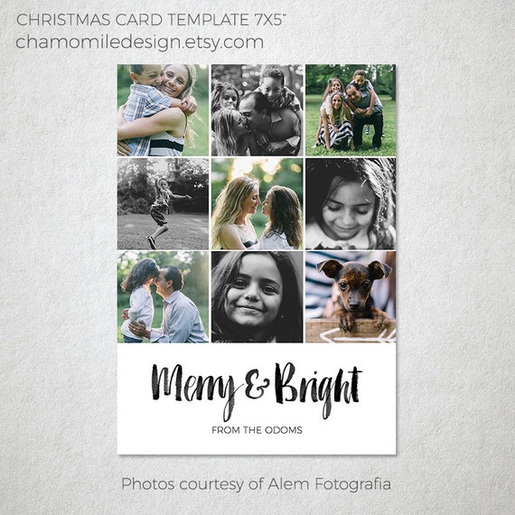 christmas photo card template photoshop