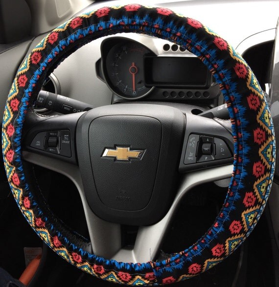 Aztec tribal Print Steering Wheel Cover by KelseysCrafts28 on Etsy