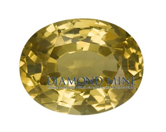 2.11 Carat Yellow Sapphire, Oval cut Sapphire, Loose Sapphire Gemstone, Yellow Gemstone, Non Heated Real Sapphire