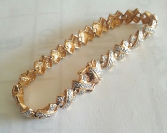 Sterling Silver Bracelet with Gold Wash