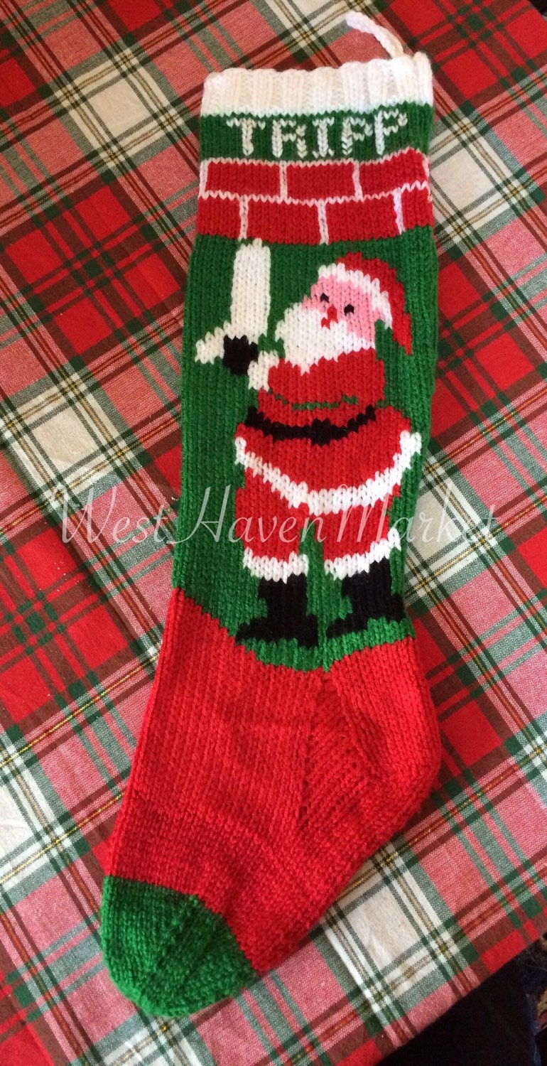 PATTERN for Vintage Santa Hanging Stockings Christmas Stocking