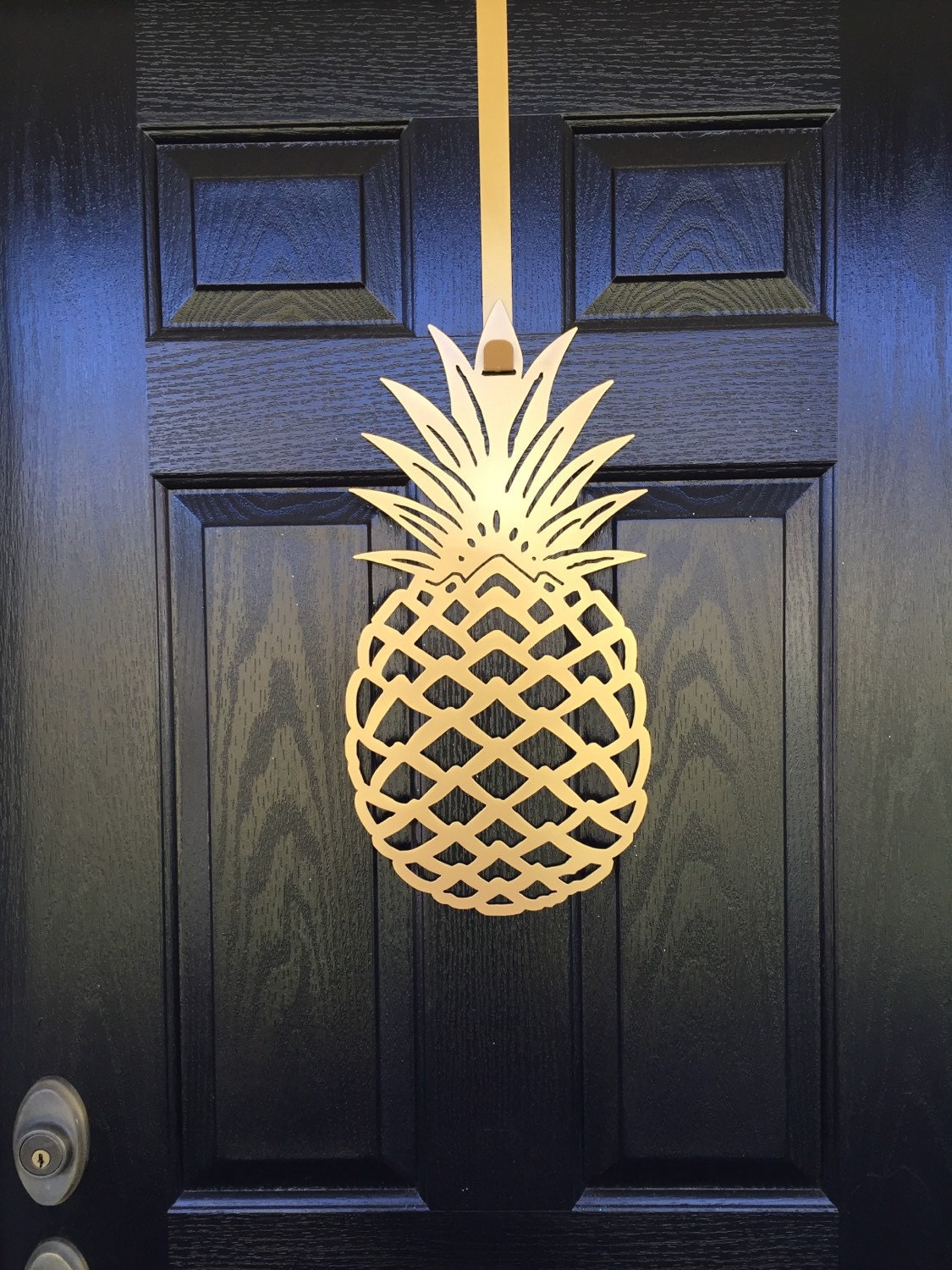 Pineapple Front Door Wreath 20 Tall Metal by HouseSensationsArt