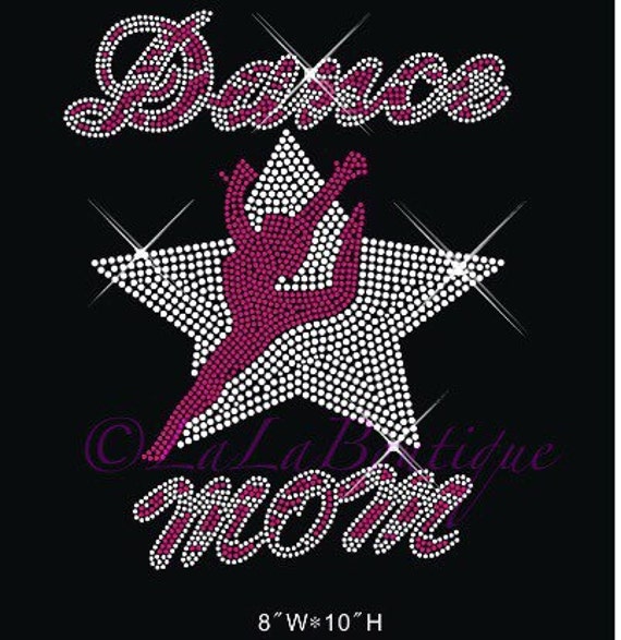 Dance Mom Iron on Hotfix Rhinestone Transfers by LaLaBoutiqueBling