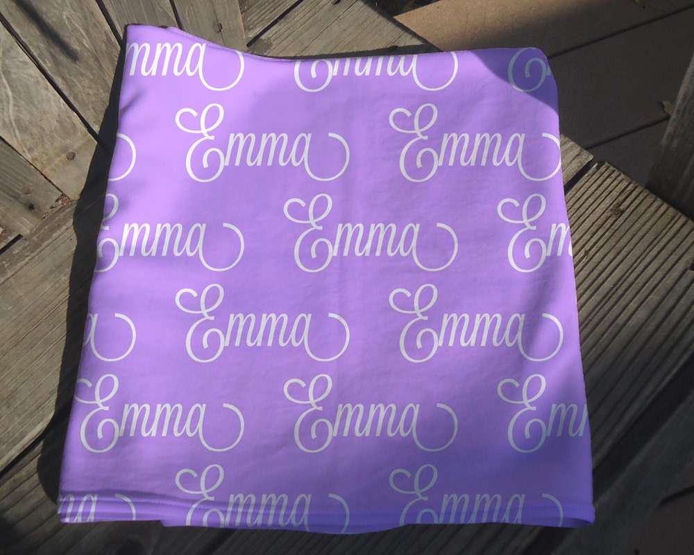 Baby Blanket With Name Personalized Receiving Blanket for