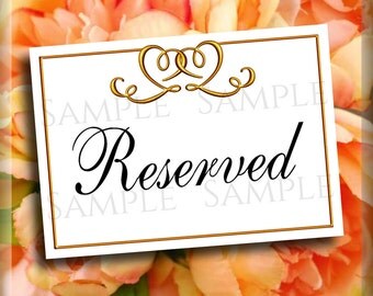 Reserved tent card | Etsy