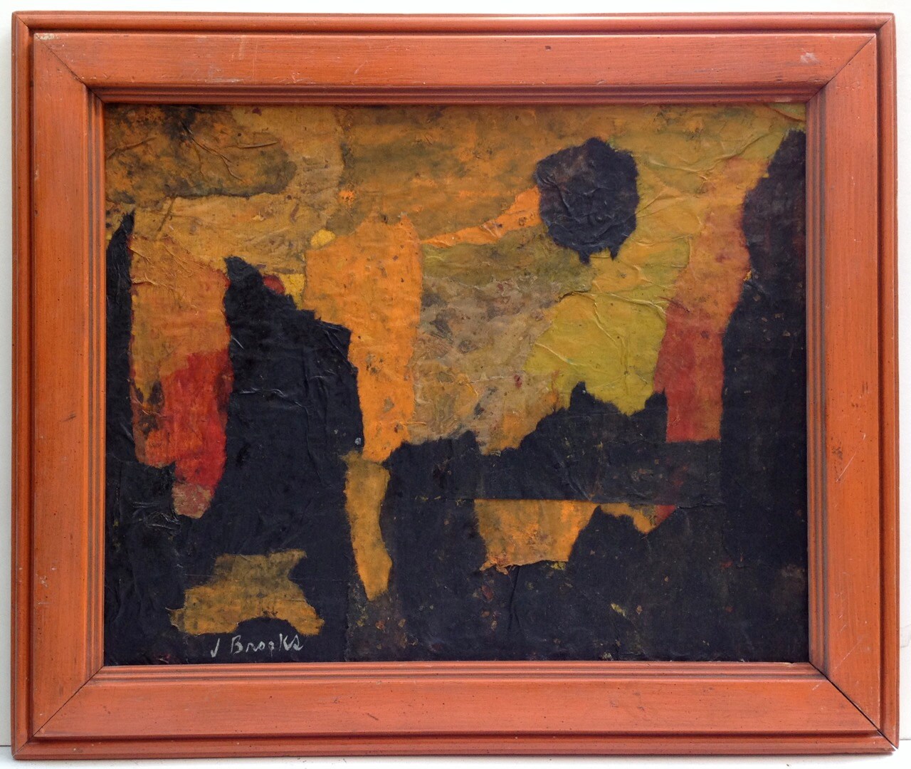 James Brooks 19061992 Abstract Collage Oil Painting by Artphile