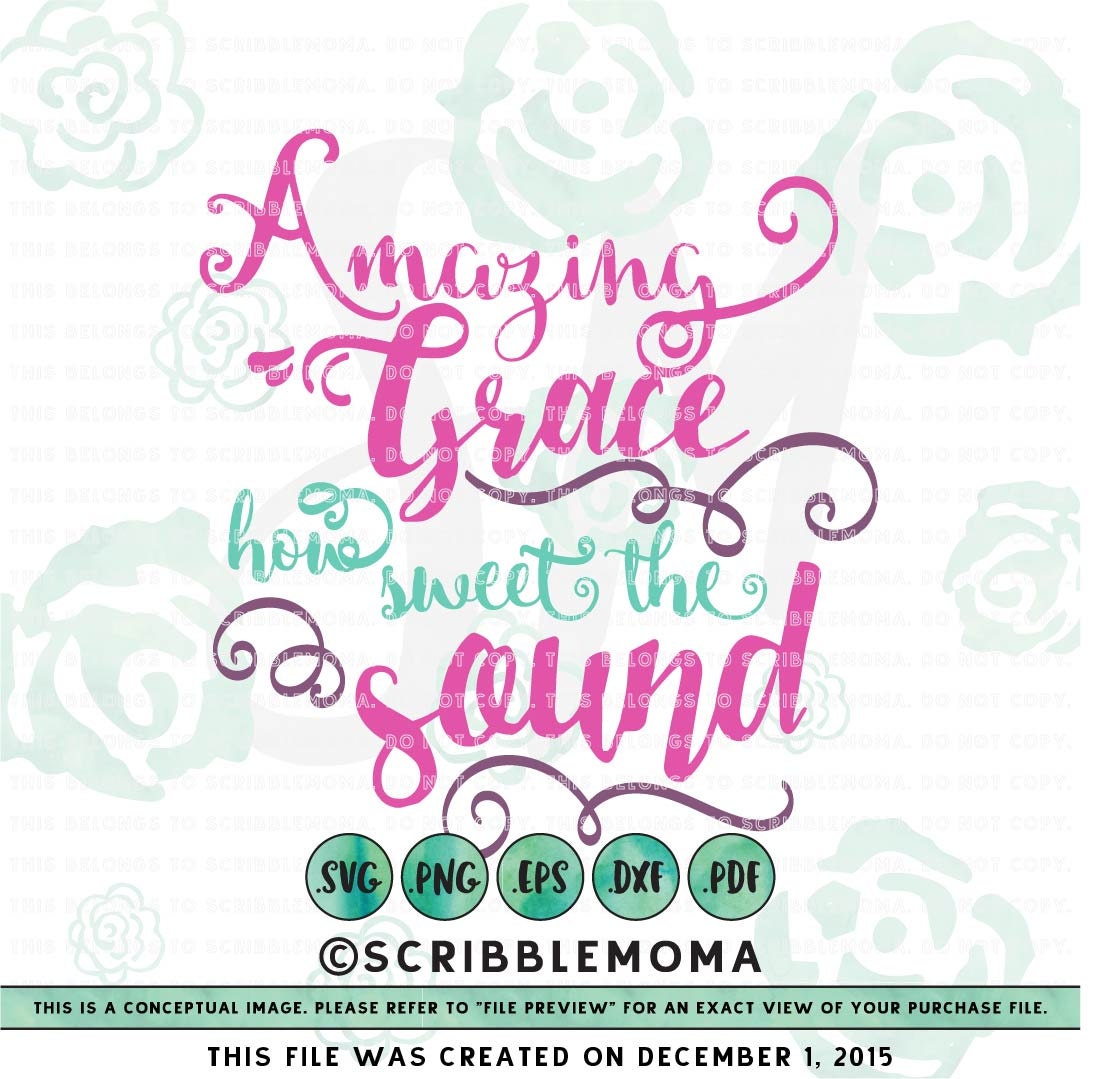 Download Amazing Grace svg for Cricut Christian svg by ScribbleMoma ...