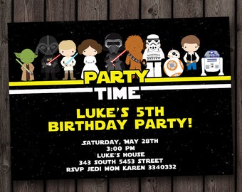 FAST customized star wars invitation, the force awakens invitation, star wars birthday invitation, star wars party invitation, new star wars