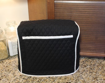 Nespresso/Espresso Machine Cover - 300+ Color Combos To Pick From - (Black/Cream Shown) - Gift under 50