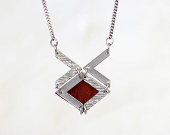 Nomade Pendant Necklace - Rebelles des Bois Necklace - Wood Necklace