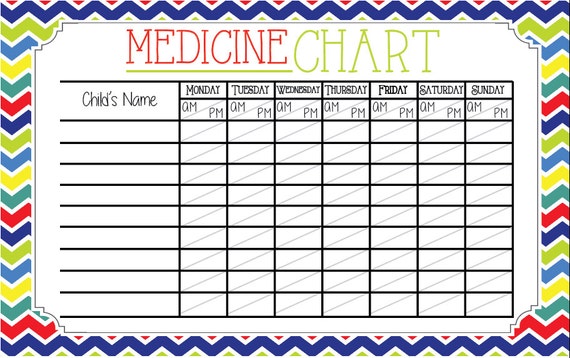 Medicine While Chart