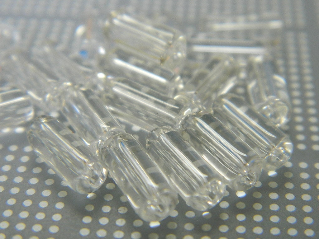 9MM Clear Transparent Tube Glass Beads Basic Glass Tube