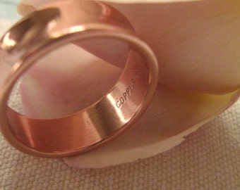 Copper Ring CR041- 1/4 of an inch wide. Size 5 thru 11
