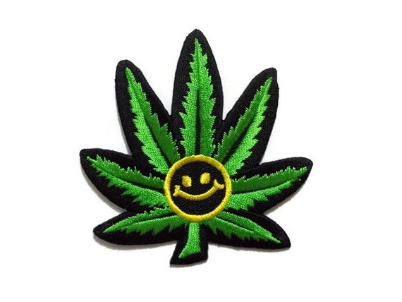 Smiley Face Weed Cannabis Logo Design Ganja Logo New Sew