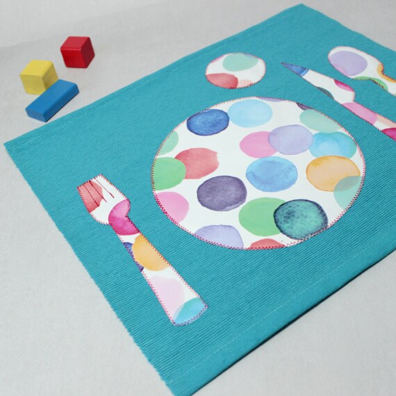 Montessori Placemat Toddler Fabric Placemat Kids by PopelineCo