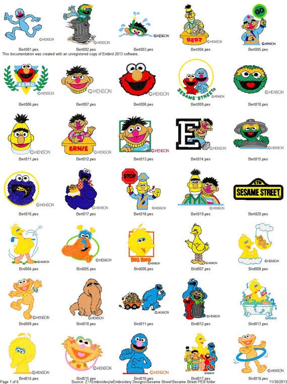 Sesame Street Names Of Characters