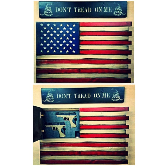 American Flag Weapon Concealment Wall Art by RoughCountryRustic