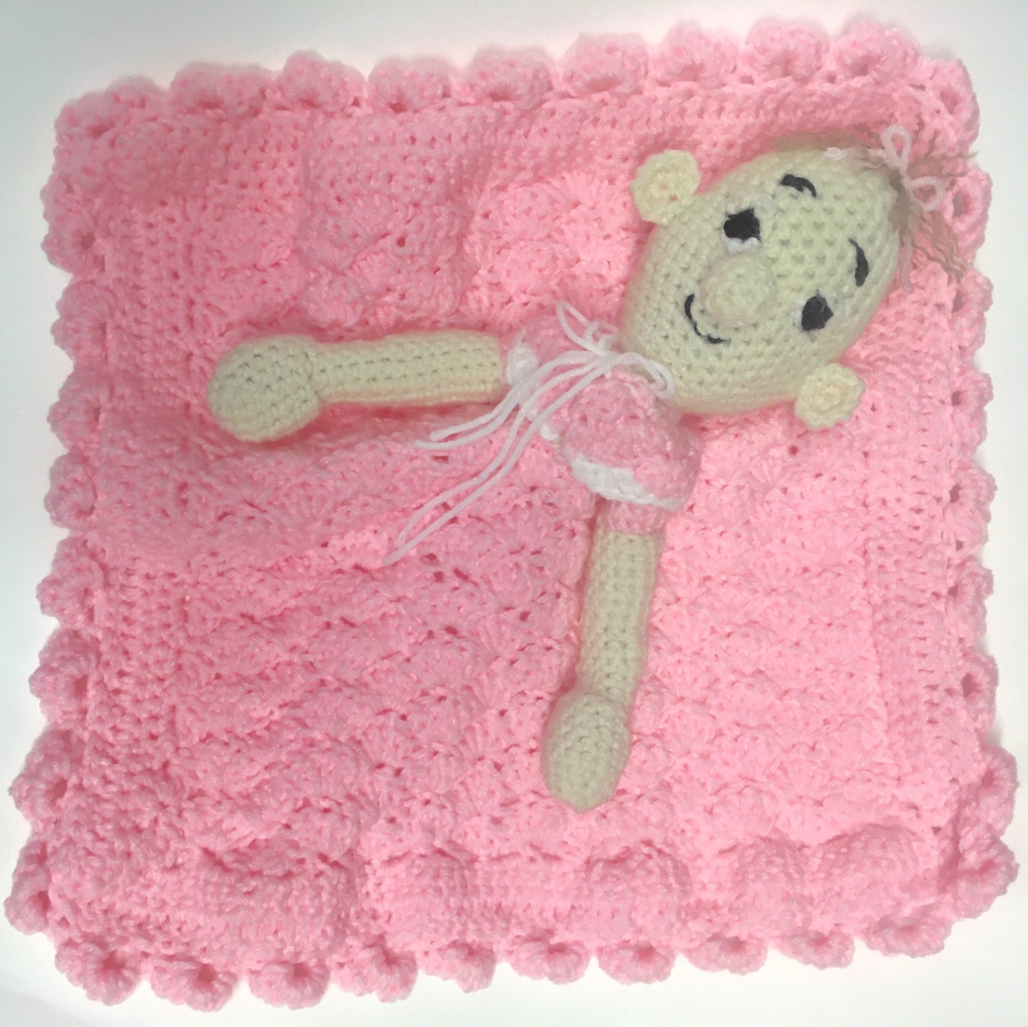 Custom toy Child pink blanket baby doll Amigurmi Security