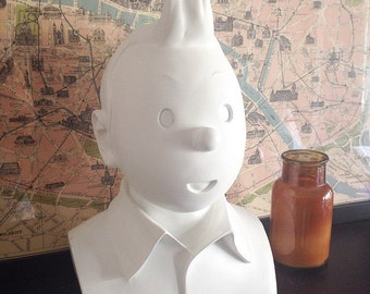Tintin designer bust statue
