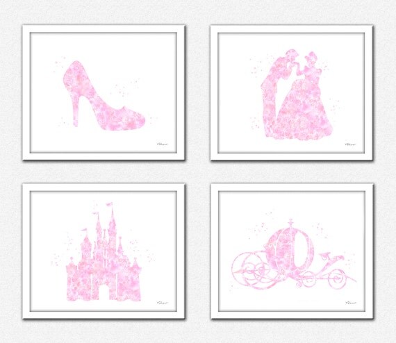 Imprimir princesa rosa, princesa Disney, juego princesa rosa luz, suave silueta de Cenicienta rosa, deslizador, carruaje calabaza, príncipe