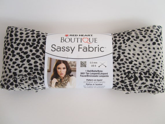 Boutique Sassy Fabric ~ Sheer Fabric Strip Novelty Yarn ~ White Cheetah Print ~ Wonderful For Many Different Knit or Crochet Projects!