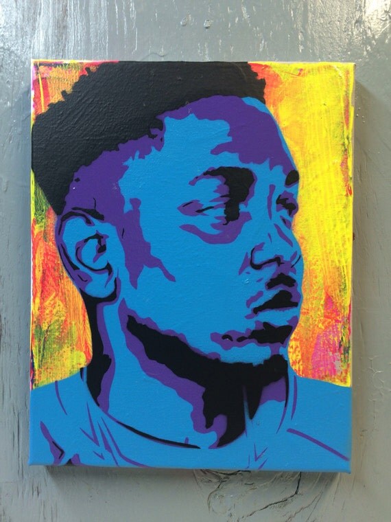 Kendrick Lamar Painting on Stretched Canvas by