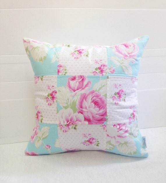 SALE_Patchwork Pillow Cover Shabby Chic Pillow Cover Quilted