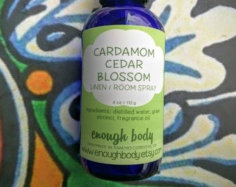 Cardamom Cedar Blossom Linen and Room Spray ~ Room Mist ~ Air Freshener ~ Fragrance Mist