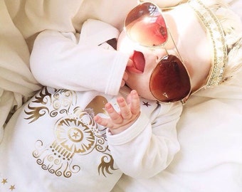 Elvis Cotton Sleep Suit, Long Sleeve Sleepsuit, Costume Long Sleeve With The King On the Back