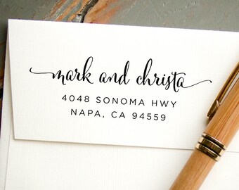 Self-Inking Stamp, Personalized Stamp, Return Address Stamp, Custom Rubber Stamp, Custom Address Stamp, Custom Stamp, Hand Calligraphy Look