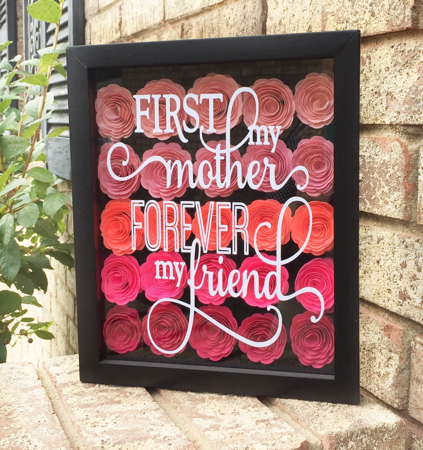 Flower Shadow Box Mother's Day Gift First My Mother