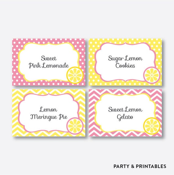 instant download editable pink lemonade food labels food