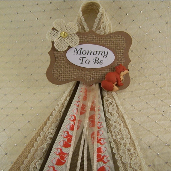 Fox Mommy To Be Corsage Fox Grandma To Be Baby by BloomingParty image