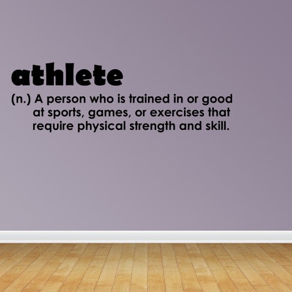 Wall Decal Quote Athlete Definition Sports Motivational Quotes