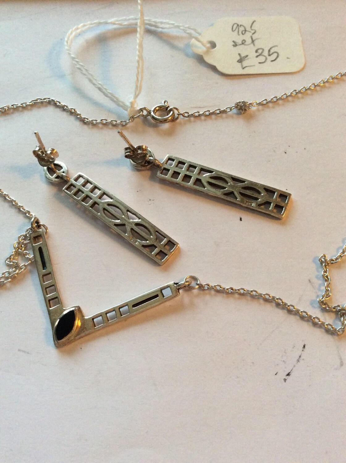 Charles Rennie Mackintosh Sterling Silver earrings NECKLACE