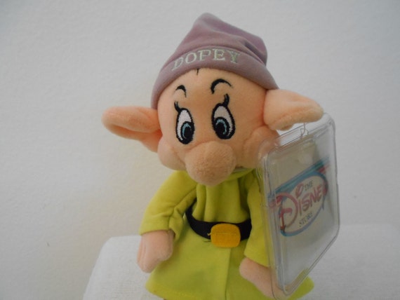 New Disney Mini Bean Bag Plush Dopey From Snow White And The 