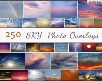 Sky Photo Overlays, clouds, photoshop, sunset, texture, dramatic,overlay, clouds effect, realistic, sky, nature sky, bundle, sky overlays