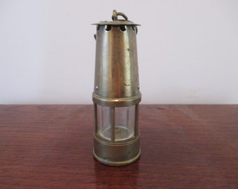 Antique Minature Brass Miners Lamp