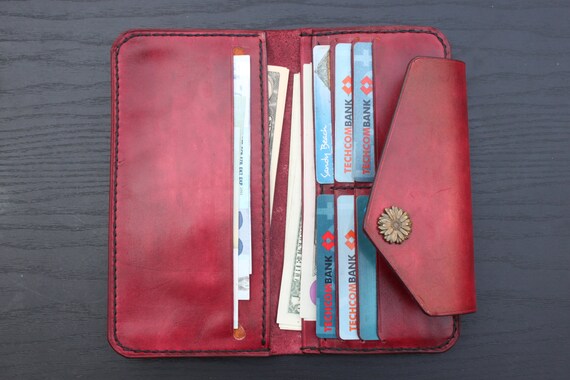 Women Leather Wallet / Personalized Leather Wallet / Handmade