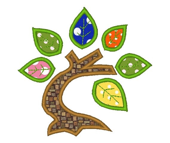 Tree Machine Embroidery Applique Design 101515 Applique Nature