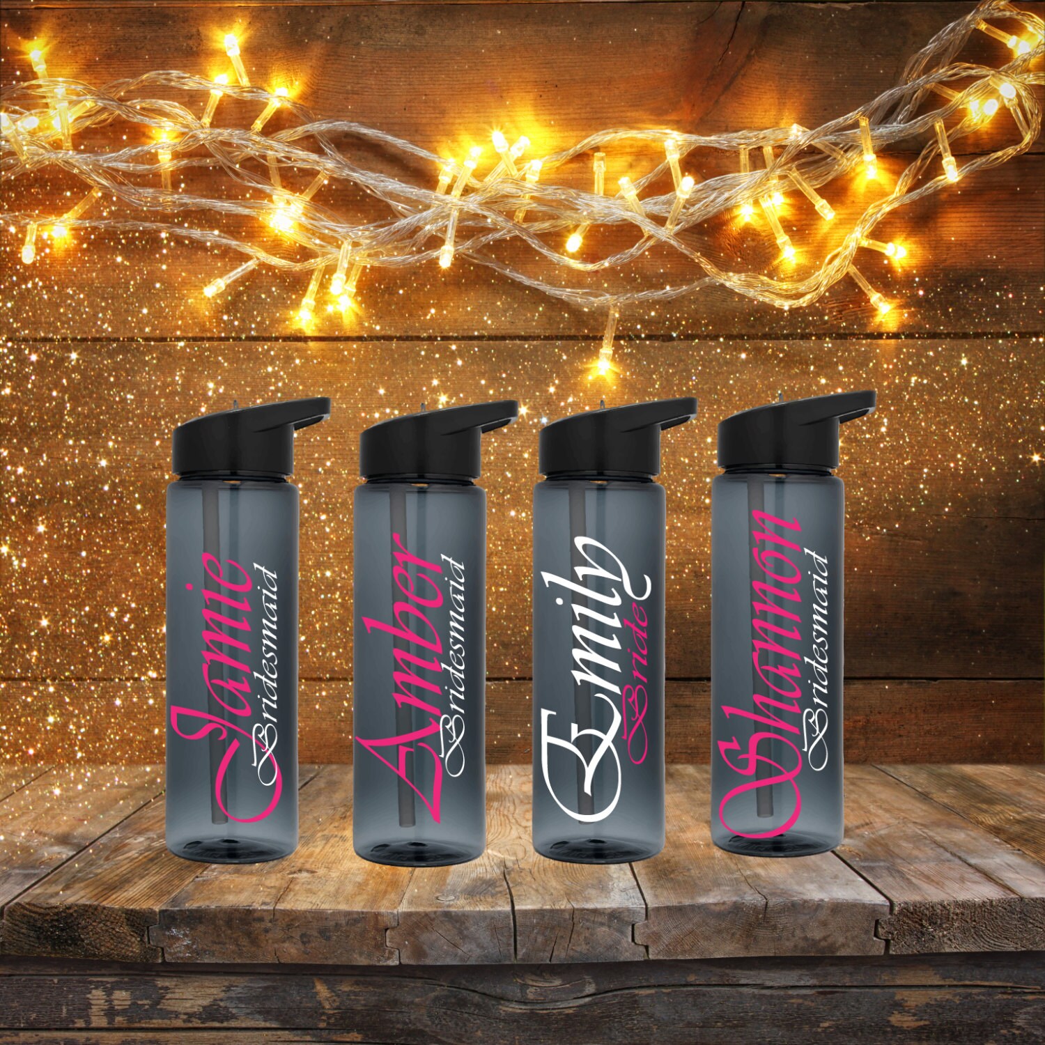 Custom bridesmaid tumblers. Set of 4. Personalized bridesmaid