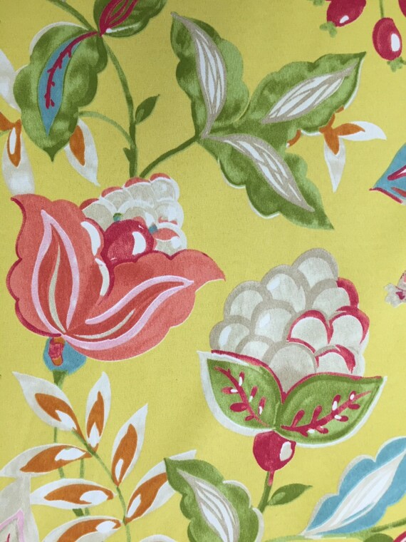 Modern Poetic Bright Yellow Outdoor Fabric by ShopMyFabrics